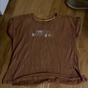 Pilcro Brown Short Sleeve Tee